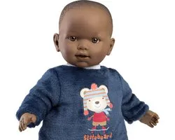 Llorens babypop Zareb donker met kleding en speen 42 cm