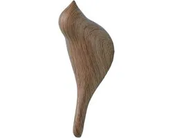 Wandhaak - Decoratieve Hanger - Jassen Ophangen - Vormgegeven als Vogel - 11 x 4 cm - Houtnerf