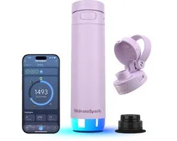 HidrateSpark PRO 2 - 620ml Bundel - Limited Edition Chug + Straw Lid - Lila