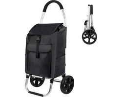 Strex Boodschappentrolley met Wielen - Opvouwbaar - Afneembare Boodschappentas - Boodschappenwagen