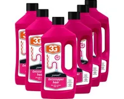 6x 3G Professioneel Expert Ontstopper haar - 1000 ml - Haarontstopper - Afvoer Ontstopper - Riool Ontstopper - Vloeibare Ontstopper - Badkamer - Doucheputje - 6-Pack