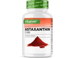 Vit4ever - Astaxanthine 12 mg Dépôt - 150 gélules (approvisionnement 10 mois) - À partir de microalgues pures Haematococcus Pluvialis - Biodisponibilité optimisée avec de la vitamine E et de l'huile d'olive