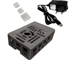 Raspberry Pi 4 kit : behuizing- voeding- koelblokjes