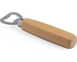 Bieropener - Flesopener - Opener voor bier - Hout - RVS - bruin