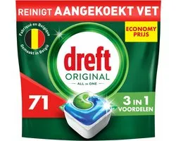Dreft Vaatwastabletten All In One Original - 4 x 71 stuks - Voordeelverpakking