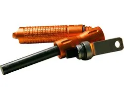 Prepper Basis - Vuurstarter - Denk Vooruit - Kamperen - Magnesiumstaaf - Noodpakket - Compact - Survival - Waterdicht - Stroom uitval - Oranje
