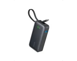 Anker 30W powerbank 10.000 mAh met USB-C kabel, zwart