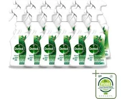 12 x Dettol Tru Clean - Allesreiniger - Spray - Eucalyptus - Multi-Oppervlakken - 500ml - Grootverpakking - Vaatwasstrips - Allesreiniger - Vet En Vlekken Verwijderen - Eucalyptusgeur - Natuurlijke Ingrediënten - Milieuvriendelijk