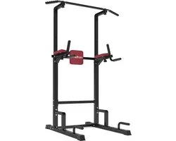 Pull up Station - Train diverse spiergroepen thuis met een krachtstation - Power tower - Pull up rack - Pull up bar - Zwart