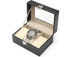 Shopmore Horlogebox - Zwart - Geschikt voor 3 horloges