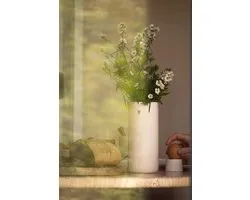 Zusss Vase Ceramic Matt Heart Keramiek White / Gold