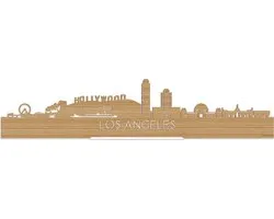 Standing Skyline Los Angeles Bois de Bamboe - 60 cm - Décoration design - Décoration à placer et à suspendre - Plus de villes disponibles - Cadeau pour lui - Cadeau pour elle - Anniversaire - Pendaison de crémaillère - Intérieur -