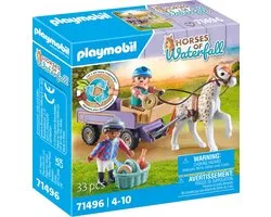 PLAYMOBIL Plm Enfants Avec Caleche Et Poney