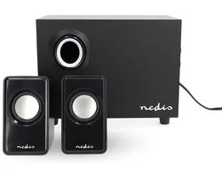 Nedis CSPR10021BK set d'enceintes 16 W Noir 2.1 canaux