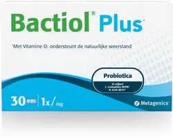 Bactiol Plus - 30 capsules - Biotica supplement - 25 miljard levende bacterieën - ondersteunt de natuurlijke weerstand & het immuunsysteem - vitamine A en D