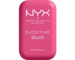 NYX Professional Makeup Buttermelt Blush - Alle huidtypes - Verrijkt met mango-, amandel- en sheaboter - Butta With Time - 5 gr