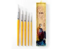 HIMI - Gouache penselen - Little Bird - set van 5 - Geel