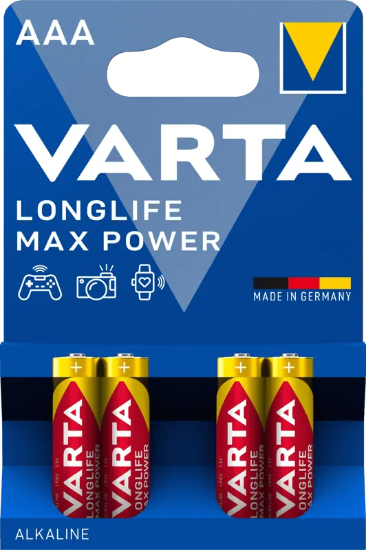 Varta Longlife Max Power AAA Blister 4 stuks