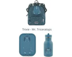Trixie Set Mr. Triceratops - Rugzak + Brooddoos large + Drinkfles 350 ml