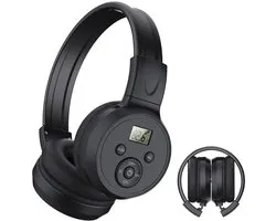 longziming -Fm Radio Hoofdtelefoon - Draagbare Ontvanger - Stereo Headset - Digitale Fm Afstemming - Geluidsisolerend Design - Kunststof Met Zachte Kussens - Lichtgewicht Opvouwbaar - Ideaal Voor Onderweg - 1 Stuk