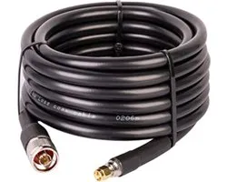 DrPhone HHC1 - Câble d'antenne LMR 400 Helium Hotspot - 5 mètres - Type N (mâle) vers RP-SMA (mâle) - Zwart