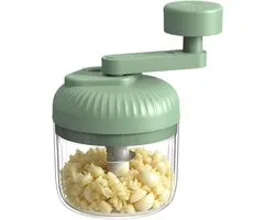 Handslinger knoflookhakker, ruimtebesparend zonder stroom, mini-knoflookpuree-pers voor de keuken, voor gember, chili, vlees, uien, salade en hobbykoks en maaltijdbereidingsliefhebbers
