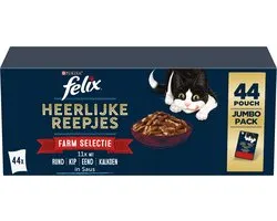 Felix Delicious Bars Farm selection - nourriture humide pour chat - 44 x 80g