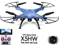 Syma X5HW live Camera Drone FPV Real-Time + (batterijen 4x AA Kingever Gold)