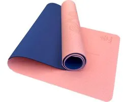YoZenga Premium Mat Mandala Flower Salmon/Pink - Yoga Mat - Extra Dikke Antislip TPE Sportmat - Duurzaam & Lichtgewicht - Inclusief Draagriem