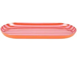 Present Time Dienblad Animado Oval Large - Helderoranje - 38x18x2.5cm - Modern