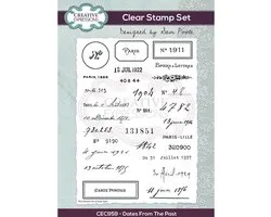 Creative Expressions Clear stamp - Data vintage - A5 - Set 34 stempels