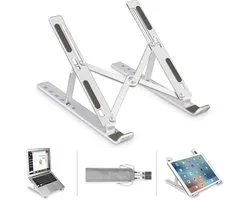 Verstelbare Ergonomische Laptop/Notebook Standaard Universeel ZH007 - Lichtgewicht laptop Apple Macbook Pro/Air, iPad, Asus, HP, ACER, Microsoft, Lenovo, Windows - Tablet Steun Opvouwbare Stand - 13, 14 , 15, 16, 17 inch
