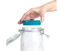 Airtender Vacuümdeksels voor Weckpotten | Set Vacuümdeksels & Pomp | 3x Vacuümdeksel 1x Vacuümpomp | Dankzij vacuüm tot 5x langer vers, tot 10x sneller infuseren of inmaken | Voor Weckpotten & Beugelpotten met een mond van 85-90mm | Made in Holland