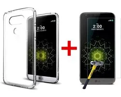 Ultra Dunne TPU silicone case cover Met Gratis Tempered glass Screenprotector LG G5