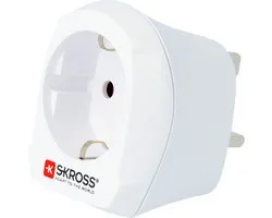Skross SKR1500230E Reisadapter Europa-naar-uk Geaard