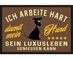 Deurmat - vuilvangmat - Entreetapijt - Bescherming voor het huis - Grappige tekst - 40 x 60 cm - Geel
