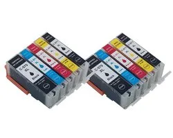 Encre KATRIZ® de marque privée Canon PGI570XL / CLI571XL (10 pièces) - Avec puce | pour Canon Pixma MG 5700 series / 6800 series / 7700 series / TS5050 series / TS6050 series / TS8050 series / TS9050 series