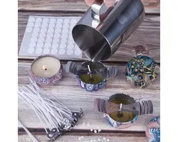 Kaarsenmaak-set met bijenwas, DIY cadeaubox