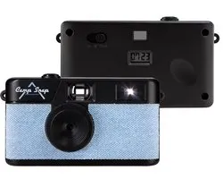 Campsnap Digitale Camera - Schermvrije Retro Fotocamera - 8 Megapixel - 2000 foto's - Minimalistisch Vintage Design - Met Flits - Oplaadbaar - 4GB - Denim