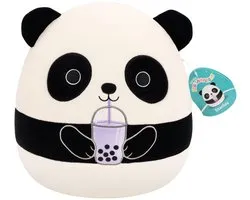 Squishmallows - Medium Plush - (Stanley - Black and White Panda W/Boba) - 30cm