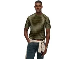 T-shirt Superdry Merchant Stripe Tee M1012290a Olive Stripe Homme Taille - S
