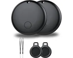 Buzzy GPS Tracker Android – 2 pièces - pour Chien et Chat - Fonctionne avec l'application Google 'Find Hub' – Sans Abonnement – GPS Tracker pour Auto, Enfant & Bagage – Noir