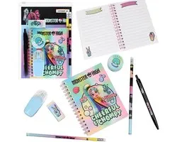 Monster High SET Schoolschrijfwaren VOOR SCHOOL, REIS set voor meisjes