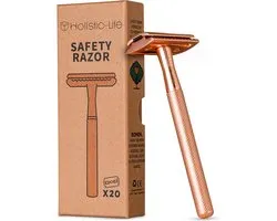 Safety Razor + 20 RVS Scheermesjes – Vrouw & Mannen – Scheren – Veiligheidsscheermes – Double edge blades