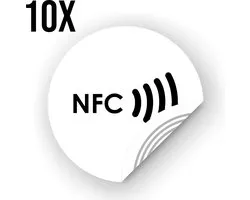 Tag NFC - Autocollant RFID - Puces - Smartphone - Pour iPhone et Android - 10 pcs
