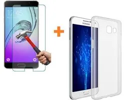 Samsung Galaxy A3 2016 Ultra Dunne TPU silicone case hoesje Met Gratis Glazen Screenprotector