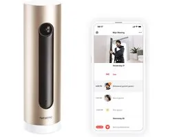 Netatmo Slimme Binnencamera - WiFi Beveiligingscamera - Bewegingsdetectie - Nachtzicht - werkt met Google Home, Alexa en Apple Homekit - 1 Stuk - Goud