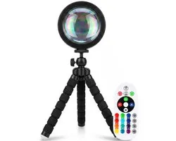 Sunset Lamp - incl afstandbediening - Tiktok Projectielamp - Sfeer Projector - Verlichting - 16 kleuren - Luft