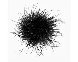 Elegante Zwarte Veer Broche voor Dames - Stijlvol Accessoire