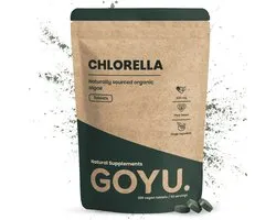 GOYU Chlorella 3000 mg per dagdosering Biologisch 300 Tabletten - Algen - Spirulina tabletten - Chlorophyll - Vegan - Zonder toevoegingen - Lab getest - 75 dagen per zakje